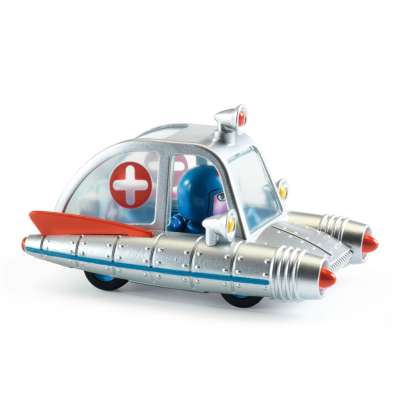 Űr mentő - Fém autó sofőrrel - Space Ambulance - DJ05458