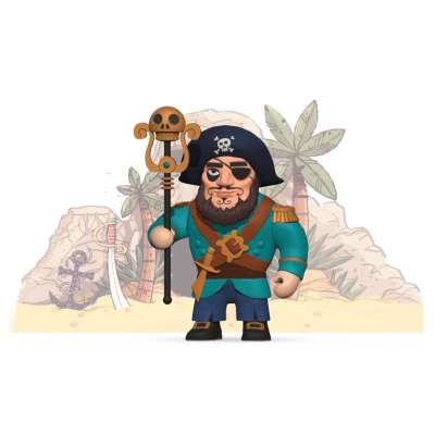 Kalóz kapitány - Arty toys - Ze Piratous - DJ06851