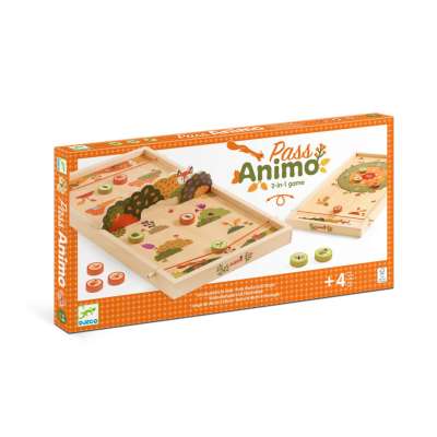 Állati ügyesség - 2 sz 1-ben fa ügyességi játék - Pass Animo - DJ02200