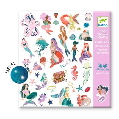 Csillogó sellők - Matrica gyűjtemény 160 db - Sparkly mermaids - DJ09553