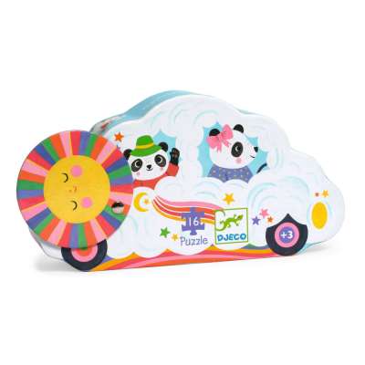 Felhőjáró - Formadobozos puzzle 16 db - Cloud car - DJ07276
