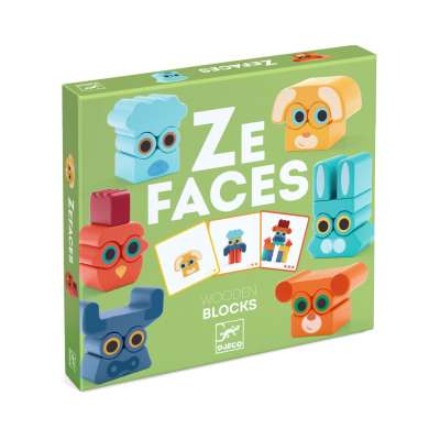 Egyensúlyozó építőjáték arcok - Fejlesztőjáték - Ze Faces - DJ06439