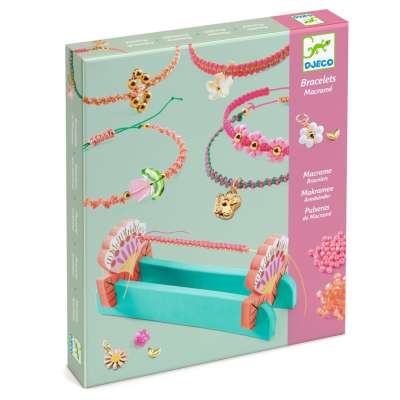 Karkötő készítő makraméval pink - Kreatív készlet - Pink macrame bracelets - DJ00035