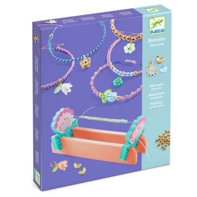 Karkötő készítő makraméval kék - Kreatív készlet - Blue macrame bracelets - DJ00036