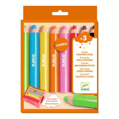 Vastag viaszceruza - Kreatív eszközök 8 db - 8 chunky wax crayons - DJ00970