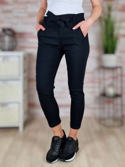 Magasított derekú, megkötős nadrág S-M-L