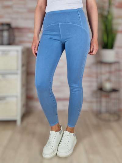 Alakformáló, világoskék farmer leggings S-XL-ig