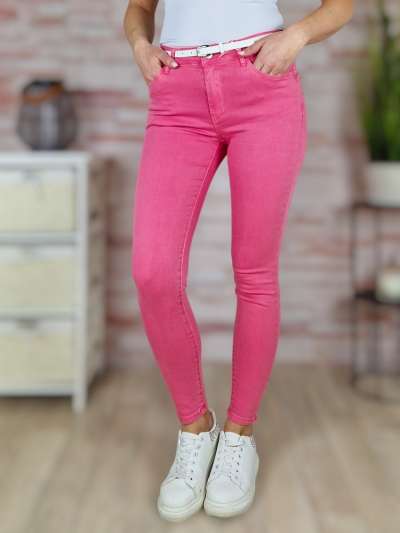 Push-up, öves, pamut, pink nadrág XS-XL-ig