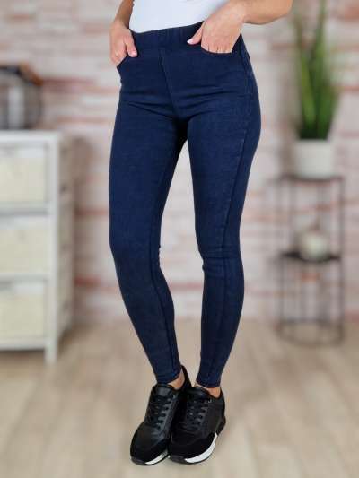 Push-up, gumis derekú, farmerhatású, sötétkék nadrág XS-S,S-M,M-L,L-XL,XL-XXL