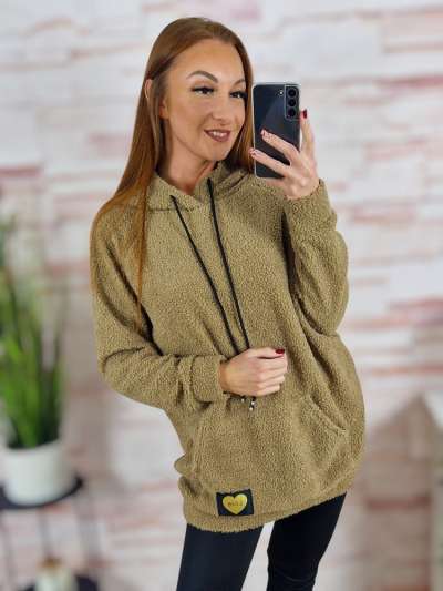 Kapucnis, kenguru zsebes, vastagabb anyagú pulóver M-L-XL