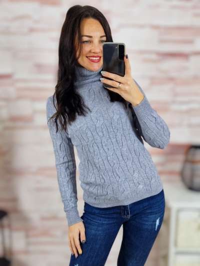 Anyagában mintás, közepesen vastag, hosszú ujjú felső XS-S-M