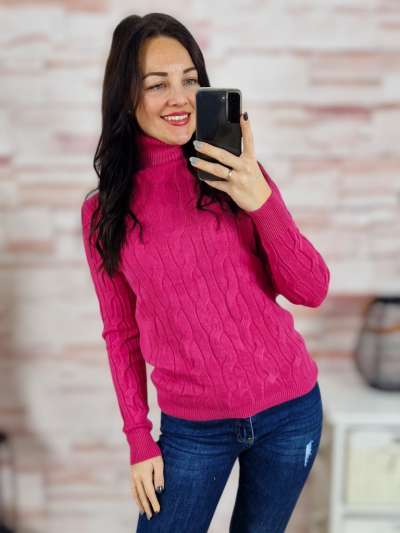 Anyagában mintás, közepesen vastag, hosszú ujjú felső XS-S-M