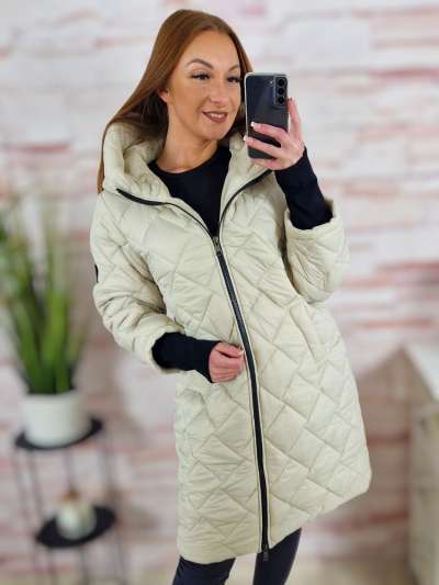 Steppelt, zsebes, passzés ujjú kabát S-M-L