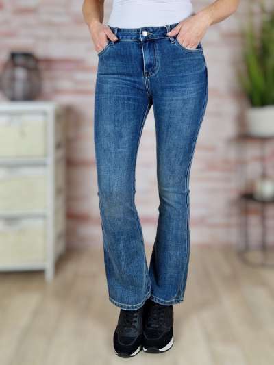 Bő szárú, zsebes, kék farmernadrág XS-XL-ig