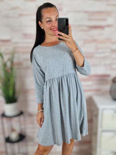 Fodros ujjú, bő szoknyarészű, pamut ruha S-M