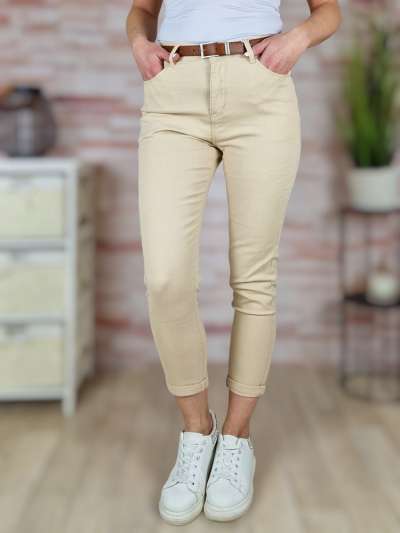 Boyfriend fazonú, öves, pamut nadrág XS-XL-ig