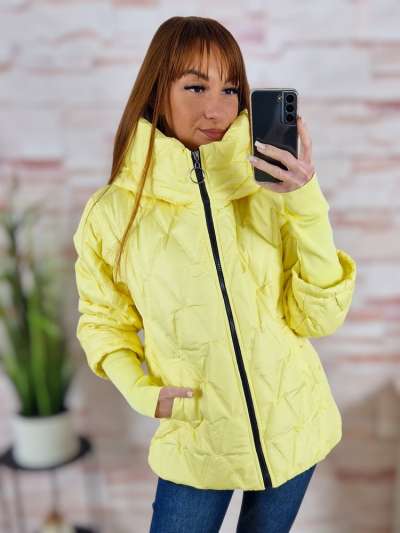 Steppelt, kapucnis, passzés ujjú, átmeneti kabát S-M-L