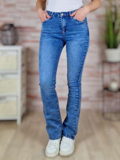 Bővülő szárú (trapéz), push-up, kék farmernadrág XS-XL-ig