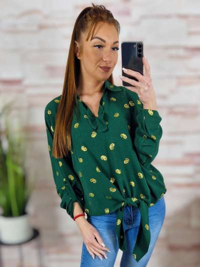 Alján megkötős, roll-up ujjú, bő fazonú felső S-M,L-XL