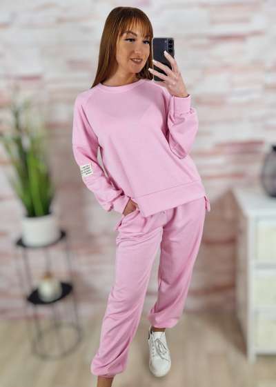 Laza és bő felsőrészű, melegítő, szabadidő együttes/szett M-L