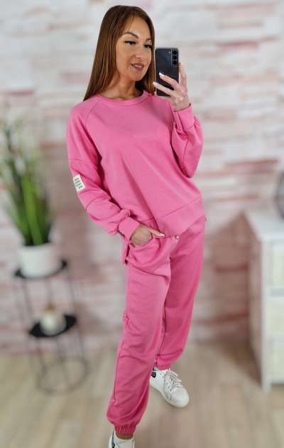 Laza és bő felsőrészű, melegítő, szabadidő együttes/szett M-L