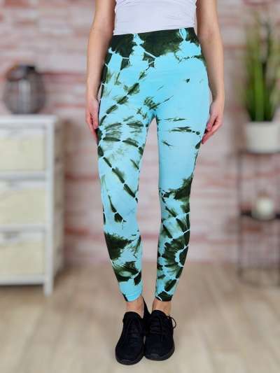 Batikolt mintás, gumis derekú, scrunch (fenéknél húzott) leggings S-M-L