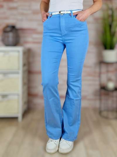 Bővülő szárú, öves, magas derekú, trapéznadrág S-XXL-ig