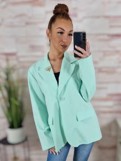 Gombos és kitűzős, álzsebes blézer L-XL