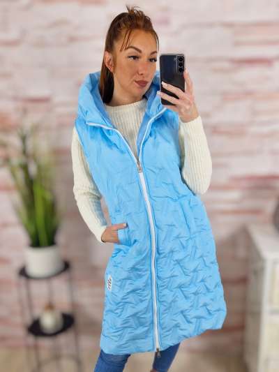 Steppelt, kapucnis, cipzáros mellény S-M