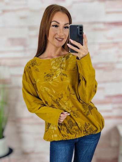 Alján összehúzható, hosszú ujjú, pamut felső L-XL