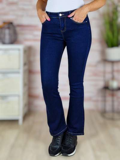 Bővülő szárú (trapéz), skinny, sötétkék farmernadrág XS-XL-ig