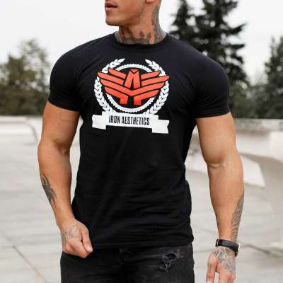 Férfi fitness póló Iron Aesthetics Triumph, fekete