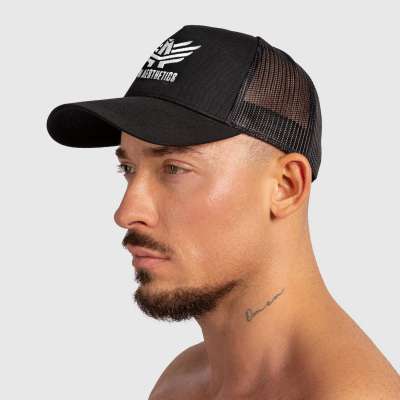Férfi siltes sapka Iron Aesthetics Boost, black/white