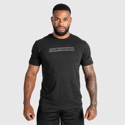 Férfi fitness póló Iron Aesthetics Glam, fekete