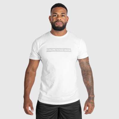 Férfi fitness póló Iron Aesthetics Glam, fehér