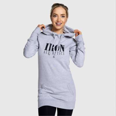 Női pulcsi Iron Aesthetics Longline, szürke