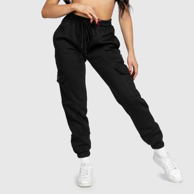 Női melegítőnadrág Iron Aesthetics Cargo, fekete