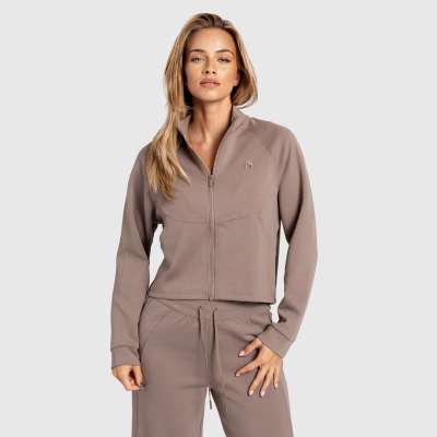 Női cipzáros pulcsi Iron Aesthetics Enigma, barna