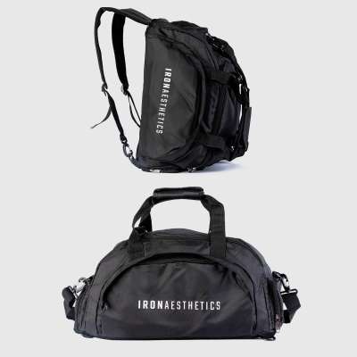 Sporttáska Iron Aesthetics FitKit 2in1, fekete