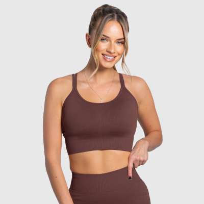 Női sportmelltartó Iron Aesthetics Ultimate, barna