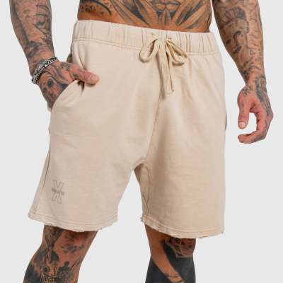 Férfi rövidnadrág Iron Aesthetics X Washed, bézs