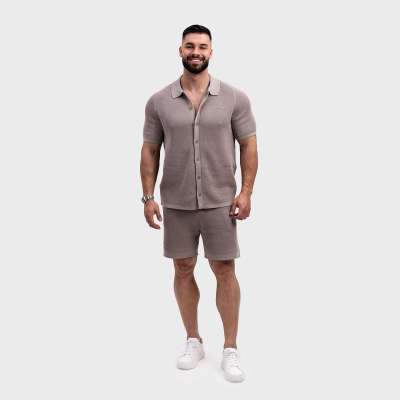 Férfi kötött szett Iron Aesthetics Vibe, bézs