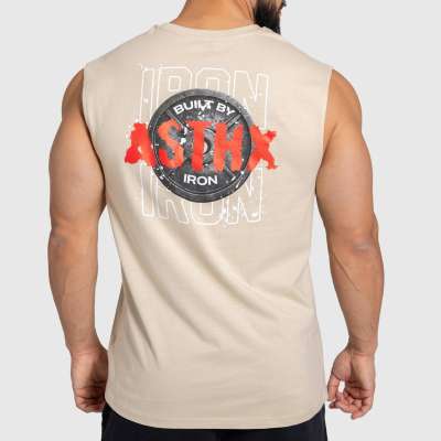 Férfi atléta Iron Aesthetics Built by Iron, bézs