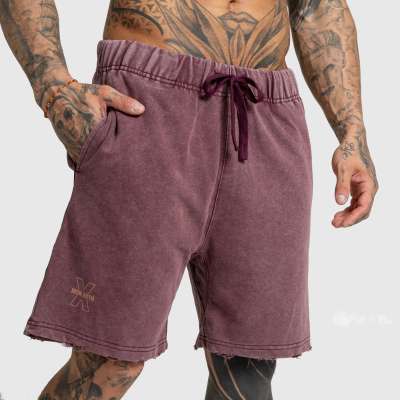 Férfi rövidnadrág Iron Aesthetics X Washed, burgundy