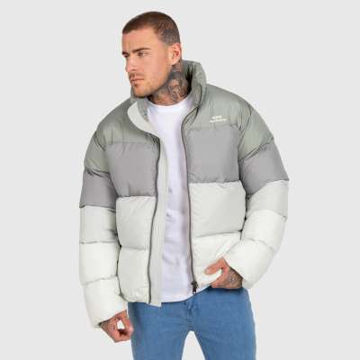 Férfi dzseki Iron Aesthetics Block Puffer, green