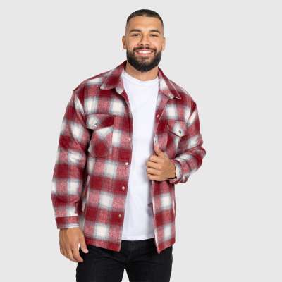 Férfi kockás ing Iron Aesthetics Timber, red/white