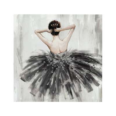 Falikép, 48x48 cm barna hajú balerina - BALLERINE - Butopêa