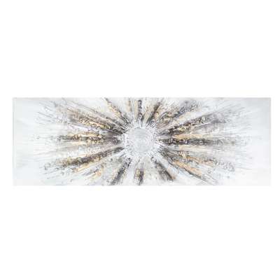 Absztrakt falikép, Nappal, 50x150 cm, arany-fehér - ETOILE FILANTE - Butopêa