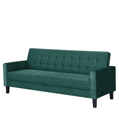 3 személyes ágyazható kanapé, ágyneműtartóval, zöld - SPLENDIDE - Butopêa