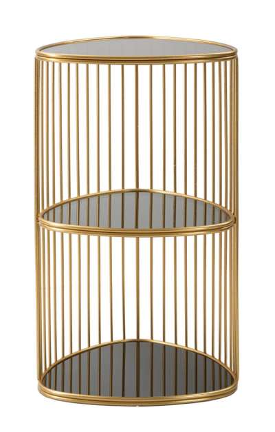 3 szintű lerakóasztal, arany - ALINE - Butopêa